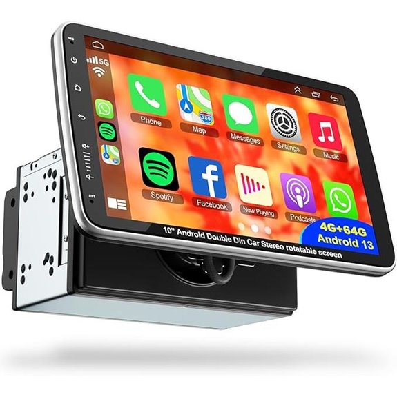 10-inch Double Din Car Stereo with GPS & Touchscreen