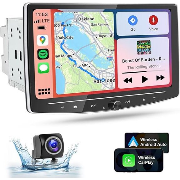 10-Inch Double Din Car Stereo with Touchscreen