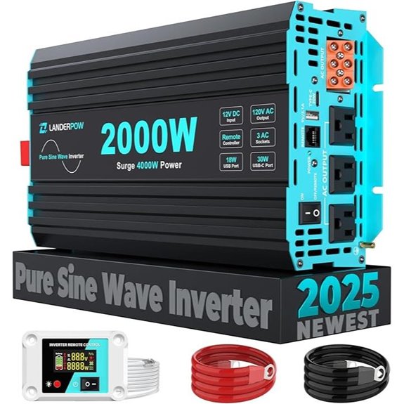 Pure Sine Wave Inverter 2000W with USB and Remote