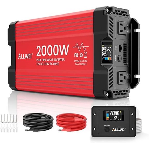 ALLWEI 2000W Pure Sine Wave Inverter with LCD