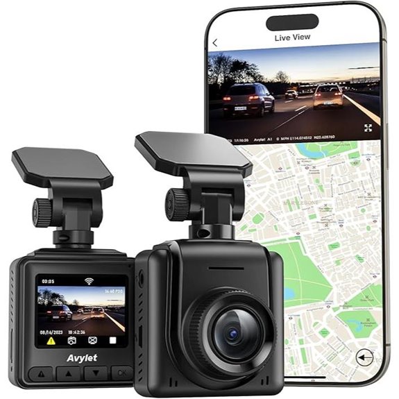 WiFi 2K Car Dash Cam with GPS & Night Vision