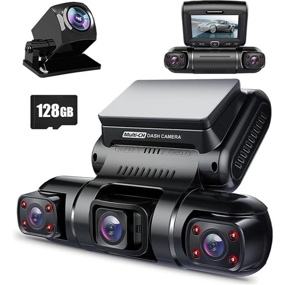 PRUVEEO 360° 4-Channel Car Dash Cam with GPS