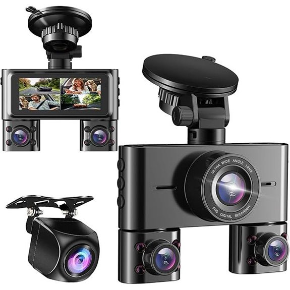 360° 4-Channel Dash Cam with Night Vision and Wi-Fi