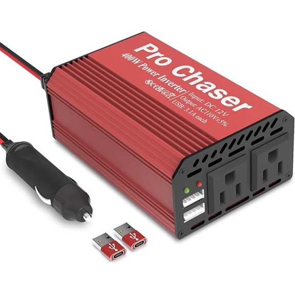 Pro Chaser 400W Car Power Inverter with USB