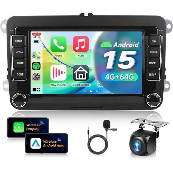 4G+64G VW Car Stereo with Touchscreen and Auto Support