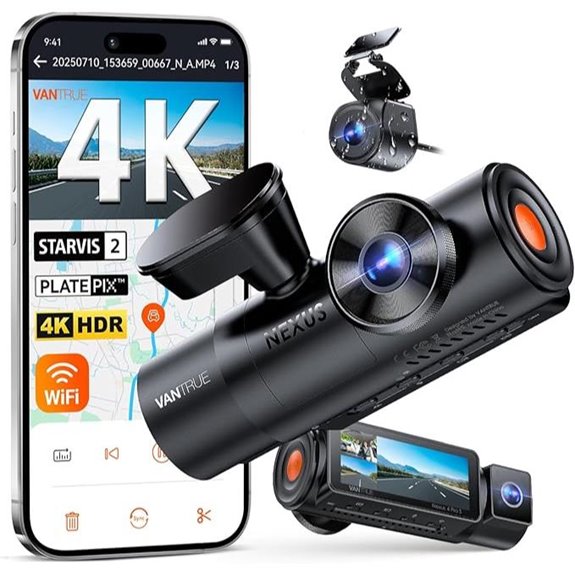 Vantrue N4 Pro 4K 3-Channel Dash Cam with GPS