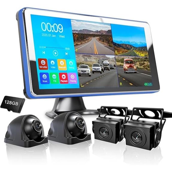 ASLONG 4K Backup Camera & 4CH Dash Cam with Screen