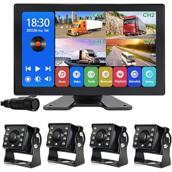 Eversecu 4K Car Backup Camera System with Monitor