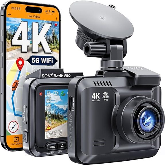 ROVE R2-4K PRO Dash Cam with GPS and WiFi