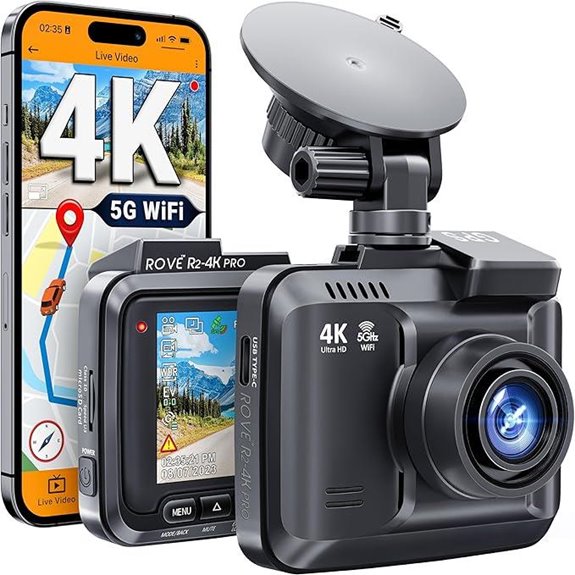 ROVE R2-4K PRO Dash Cam with GPS and WiFi