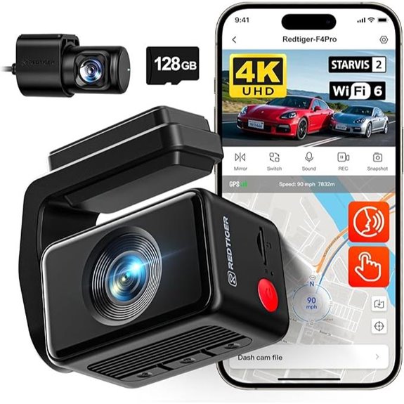 REDTIGER F4 Pro 4K Dash Cam with WiFi6