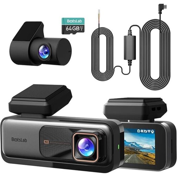 BOTSLAB 4K Dash Cam with Rear WiFi & GPS
