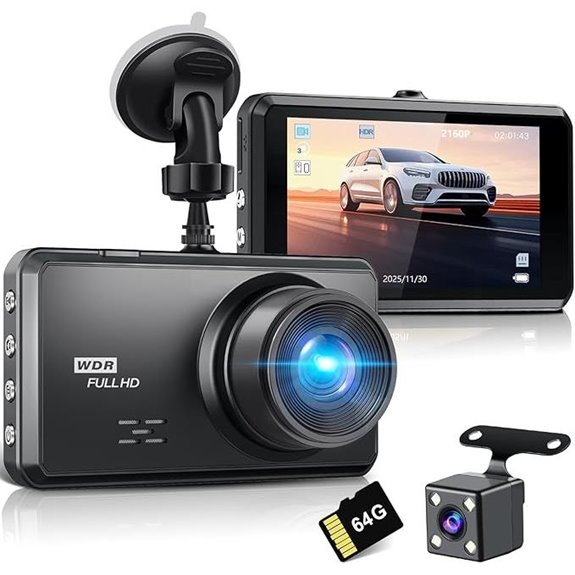 Miden S7 4K Dash Cam with Dual Front/Rear