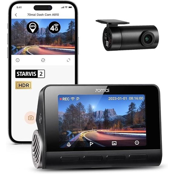 70mai A810 4K Dual Dash Cam with Night Vision
