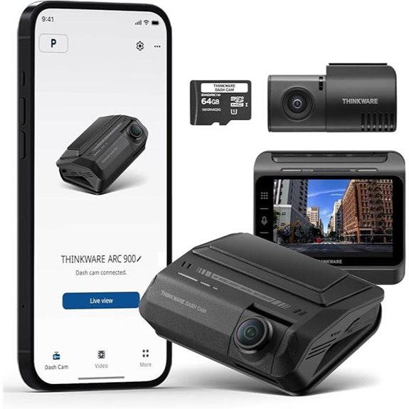 Thinkware ARC 900 4K Dual Dash Cam with GPS