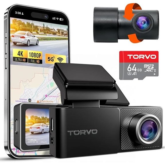 TORVO TD3 4K Dash Cam with GPS & Night Vision