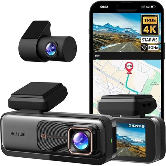 BOTSLAB 4K Dash Cam with GPS WiFi Night Vision