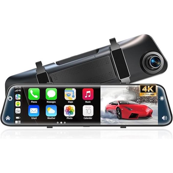 4K Mirror Dash Cam with Carplay & Voice Control