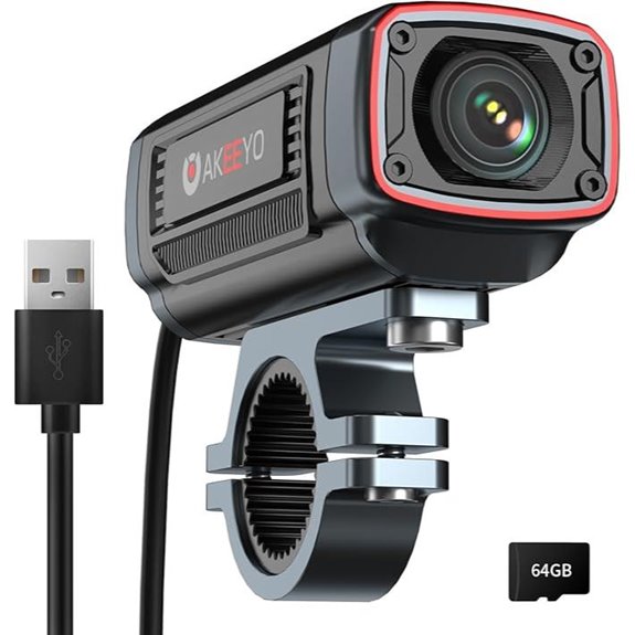 AKEEYO 4K Motorcycle Camera with 64GB Card