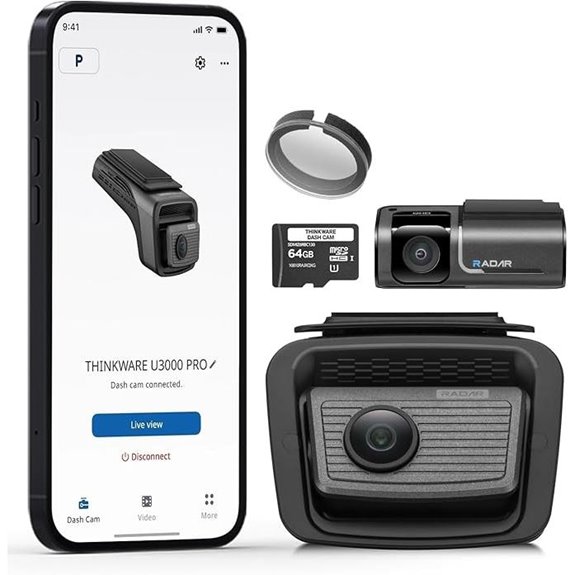 Thinkware 4K Dual Dash Cam with Night Vision