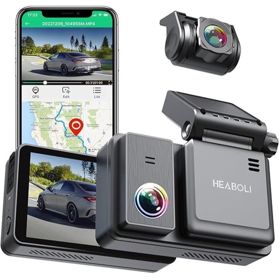 4K Dual Dash Cam with Night Vision and GPS