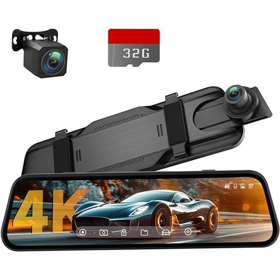 Veement 4K Rear View Mirror Dash Cam with Night Vision