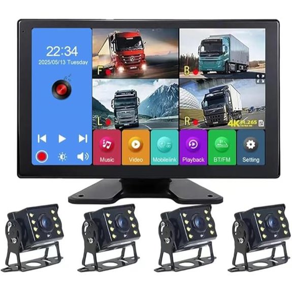 4K RV Backup Camera System with 10.1 Monitor