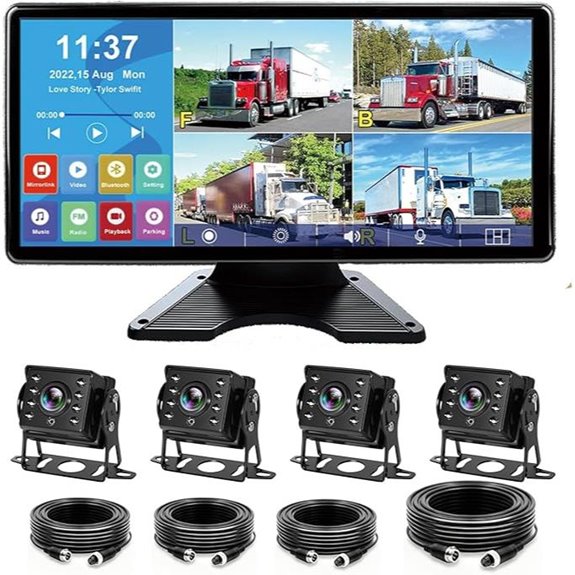 4K RV Backup Camera System with 4 Cameras