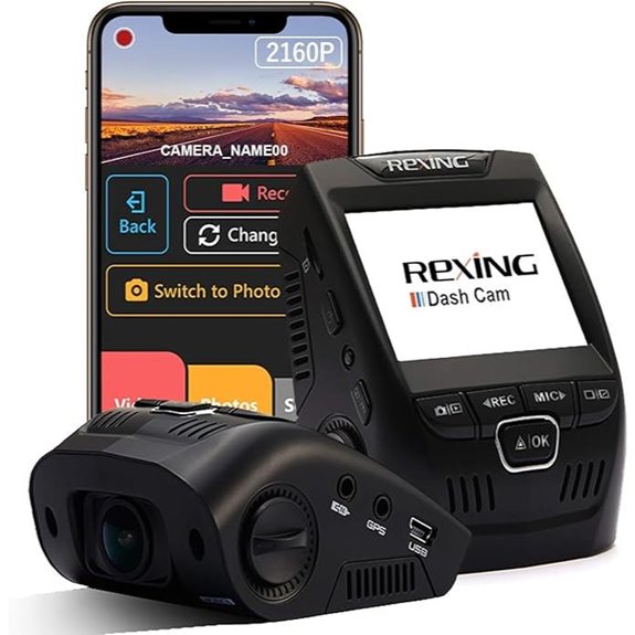 REXING V1 4K Dash Cam with Wi-Fi & G-Sensor