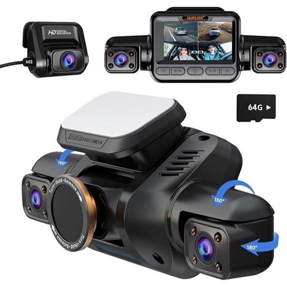 4K 4-Channel Car Dash Cam with Wi-Fi & GPS