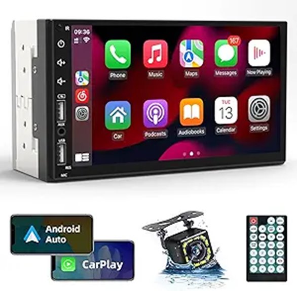 Leadfan 7-inch Double Din Car Stereo with Apple Carplay