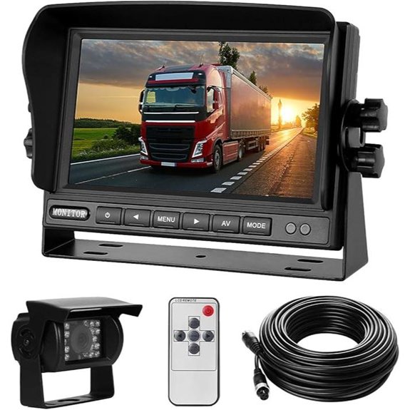 Backup Camera System Kit with 7 Monitor and Night Vision