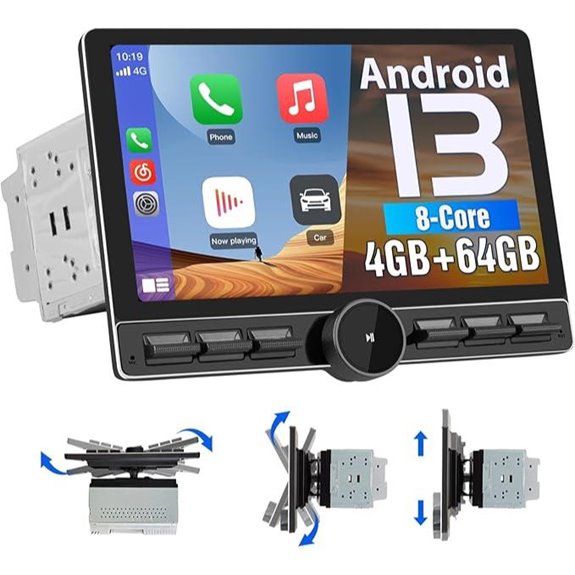 Android 13 8-Core 4GB+64GB Car Stereo with Touchscreen