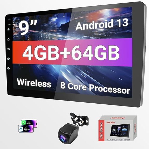 Double Din Android 13 Car Stereo with Touchscreen