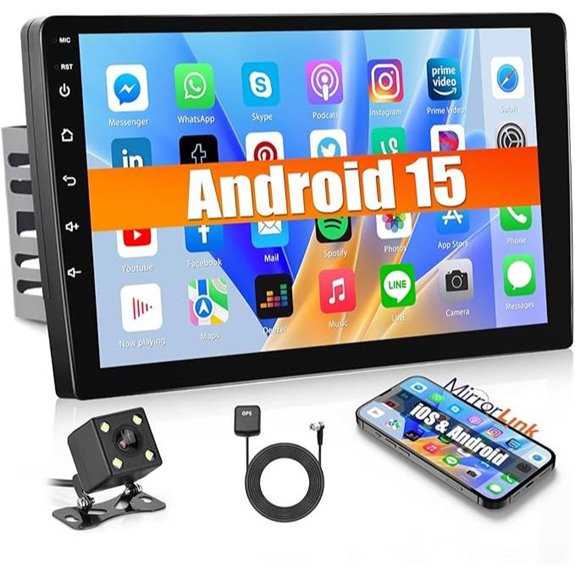 Android 15 Car Stereo with GPS and Backup Camera