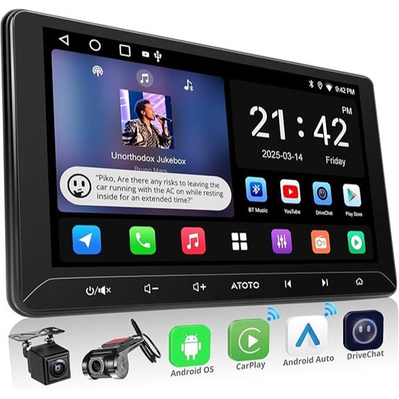 A5L 10.1 Android Car Stereo with Backup Camera