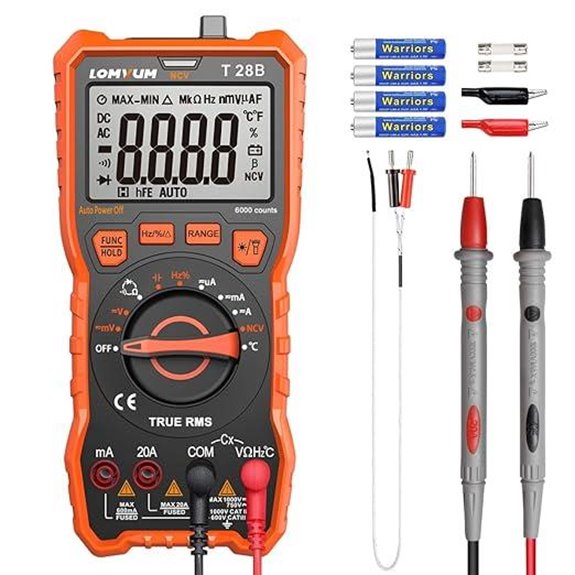 LOMVUM Digital Multimeter with Auto-Ranging Features