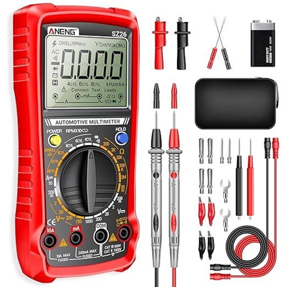 ANENG SZ26 Automotive Multimeter with Tach and LCD