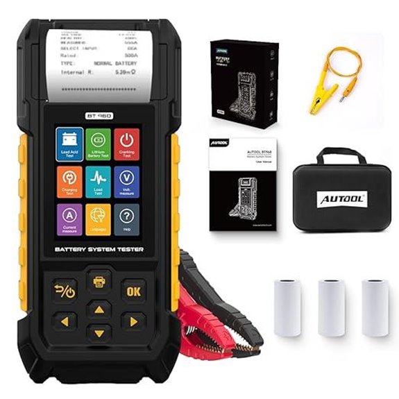 AUTOOL Car Battery Tester with Printer and Lithium Support