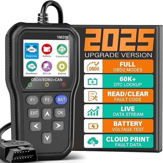 BluSon YM319 OBD2 Scanner with Battery Tester