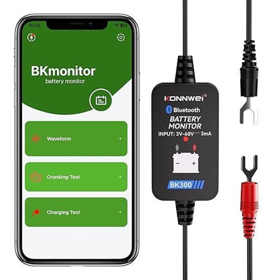 KONNWEI Bluetooth Battery Monitor for Vehicles