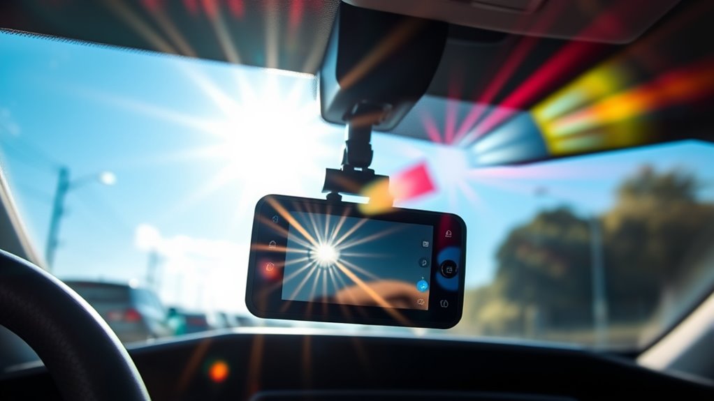 bright sun glare mitigation