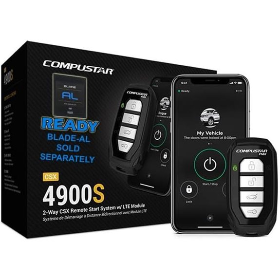 Compustar CSX4900-S 4-Button 2-Way 3000' Remote Start System w/Drone X1LTE