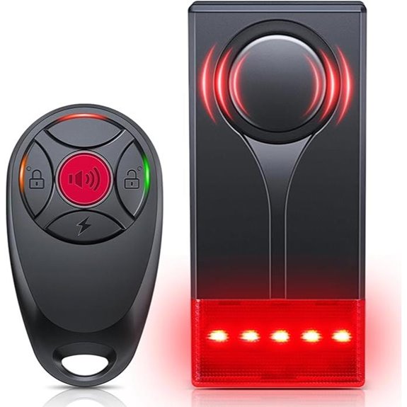Electop Car Vibration Alarm with Remote and LED Flash