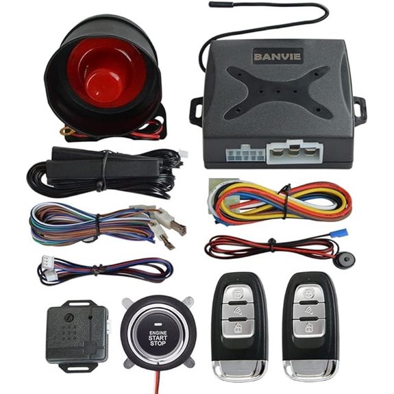 BANVIE Car Alarm System with Remote Start & Push Button