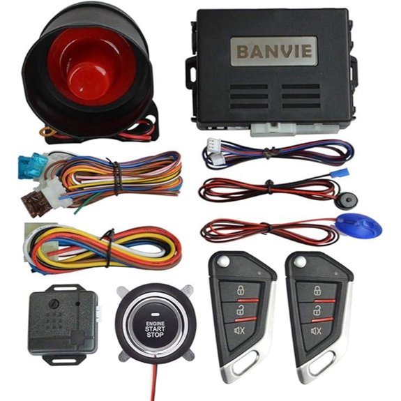 BANVIE Car Alarm with Remote Start & Push Button
