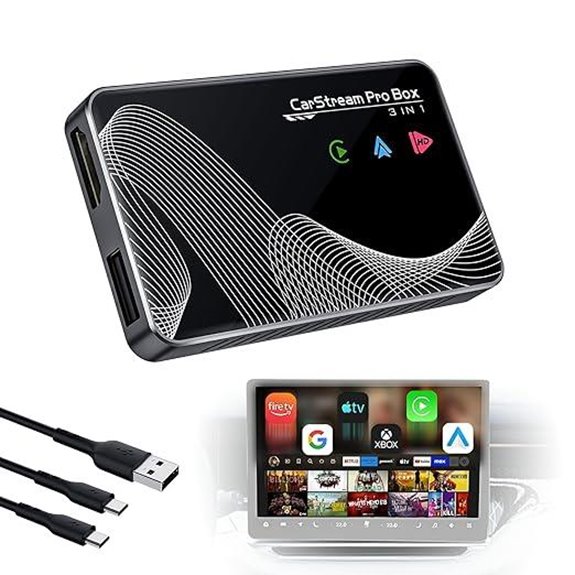 3-in-1 HDMI Car TV & Wireless CarPlay Adapter