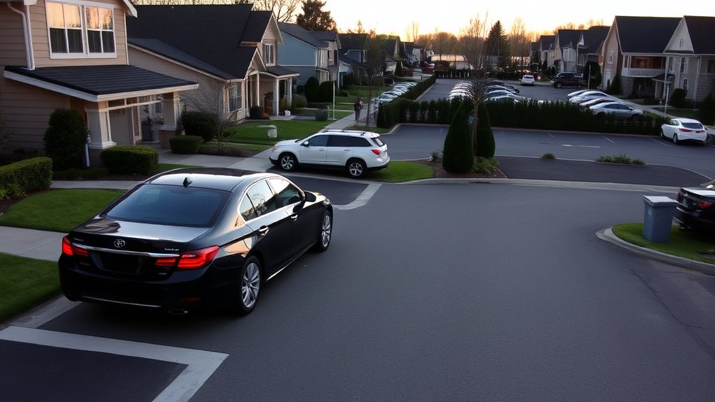 clear driveway and parking boundaries