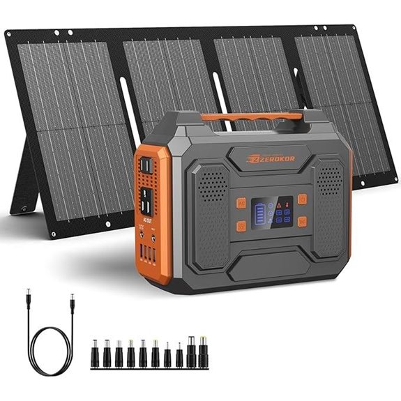 Portable Solar Generator with Foldable Panel (300W)