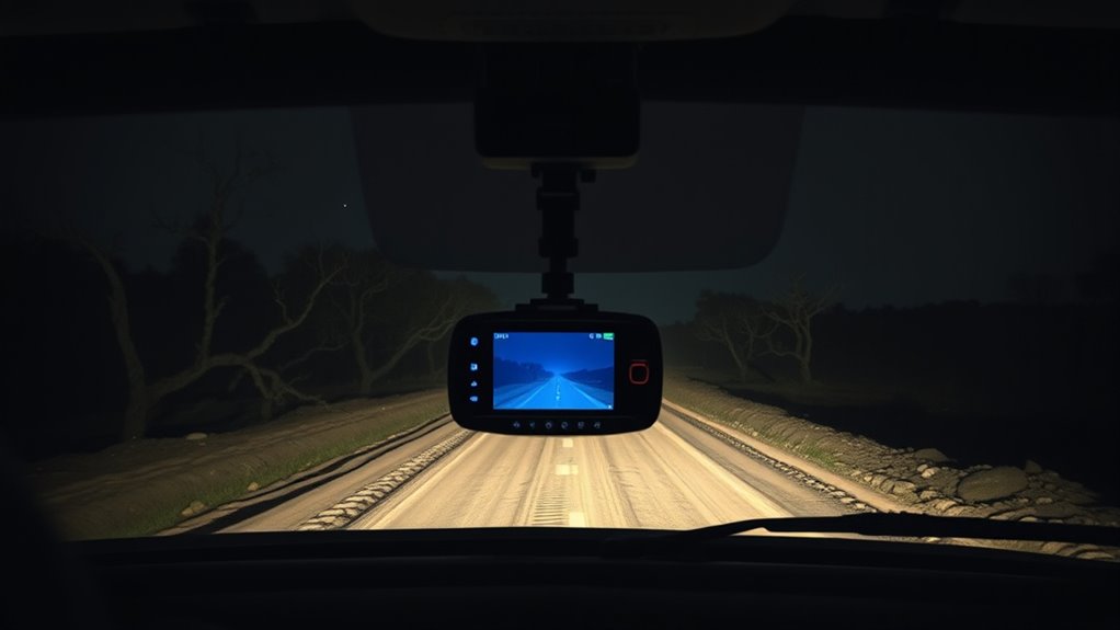 dark road night vision